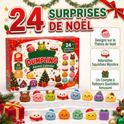 Calendrier de l’Avent et ses petits personnages squishy de Noël